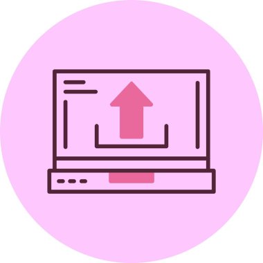 Web simge vektör çizim upload