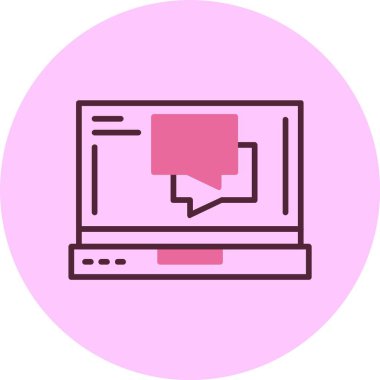 Sohbet web simgesi vektör illüstrasyonu