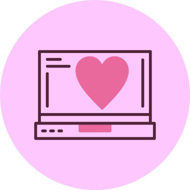 kalp web simgesi vektör illüstrasyonu