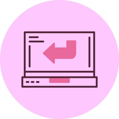 Arka ağ simgesi vektör illüstrasyonu