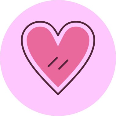 kalp web simgesi vektör illüstrasyonu