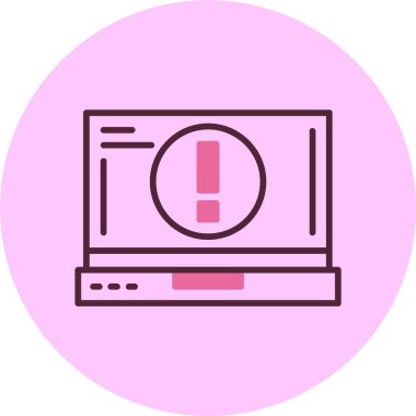 Uyarı web simgesi vektör illüstrasyonu