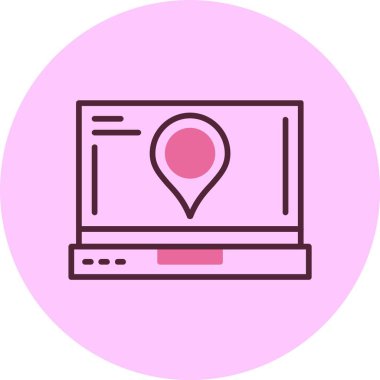 konum web simgesi vektör illüstrasyonu