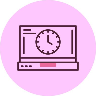 saat web simgesi vektör illüstrasyonu