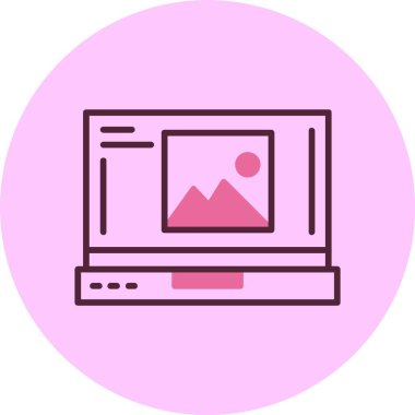 Resim web simgesi vektör illüstrasyonu