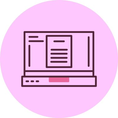 belge web simgesi vektör illüstrasyonu