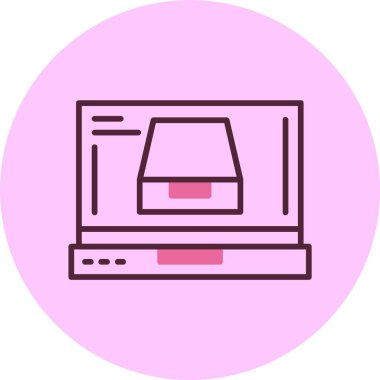 arşiv web simgesi vektör illüstrasyonu