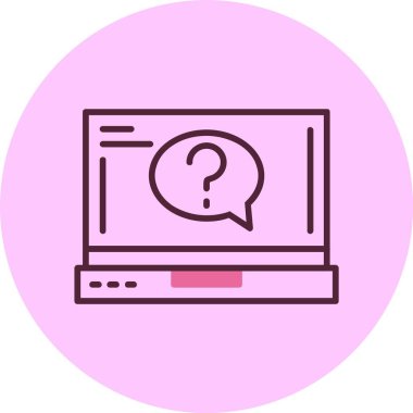 soru web simge vektör çizim