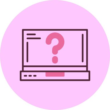 Soru işareti web simgesi vektör illüstrasyonu