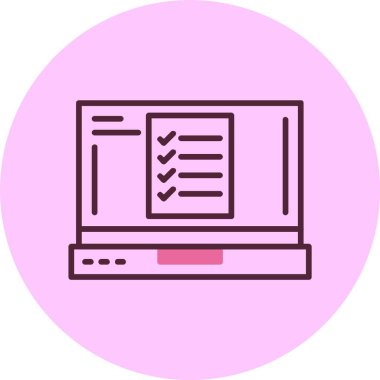 Yapılacaklar listesi web simgesi vektör çizimi