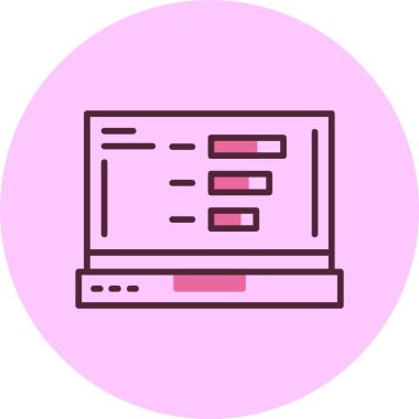 İstatistik web simgesi vektör illüstrasyonu