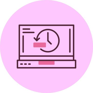 Geçmiş web simgesi vektör illüstrasyonu