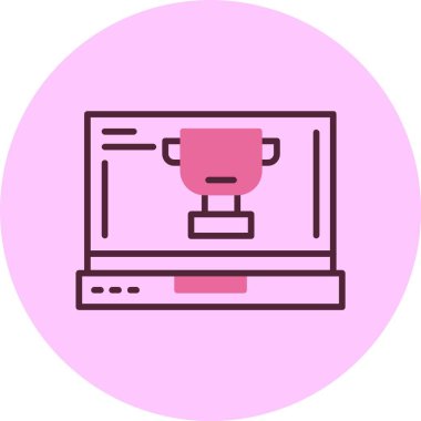 Kupa. Web simgesi basit illüstrasyon