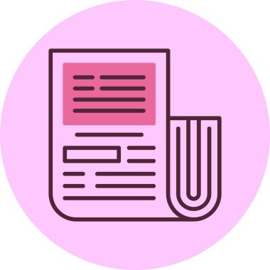 gazete web simgesi vektör illüstrasyonu