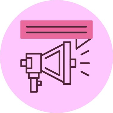 duyuru web simgesi vektör illüstrasyonu