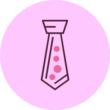 Kravat simgesi, vektör basit illüstrasyon 