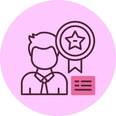 Rozet simgesi, vektör basit resimleme 