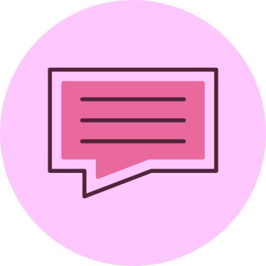 SMS simgesi, vektör basit illüstrasyon 