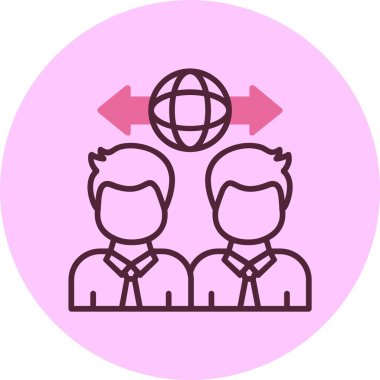 Çeşitlilik simgesi, vektör basit illüstrasyon 