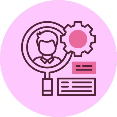 İşe alım Yöneticisi simgesi, vektör basit illüstrasyon 