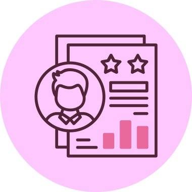 Performans İnceleme simgesi, vektör basit illüstrasyon 