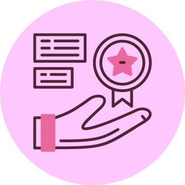 Perks simgesi, vektör basit illüstrasyon 