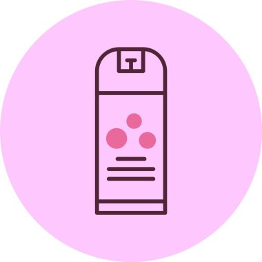 Pembe arkaplanda hava temizleme simgesi, vektör illüstrasyonu  