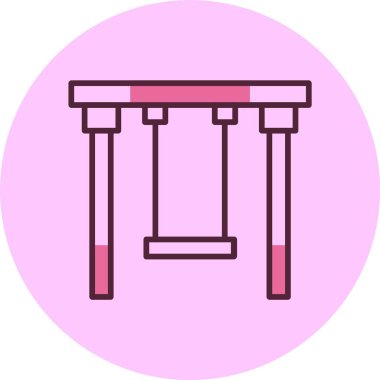 Pembe arkaplanda simge salla, vektör illüstrasyonu  