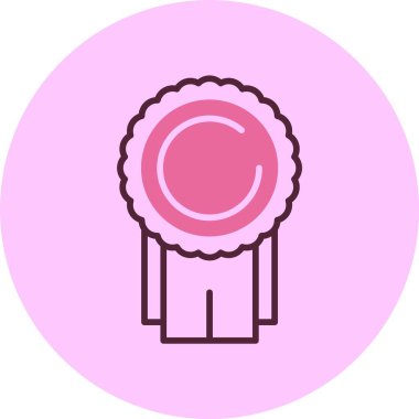 Pembe arkaplanda sıra simgesi, vektör illüstrasyonu 