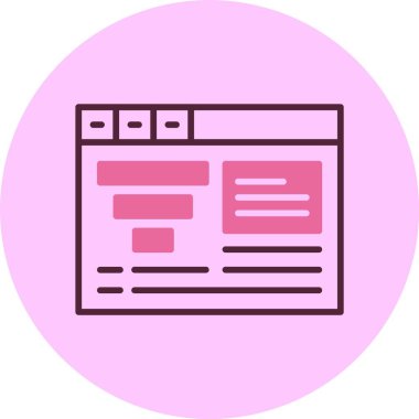 Pembe arkaplanda dönüşüm simgesi, vektör illüstrasyonu 