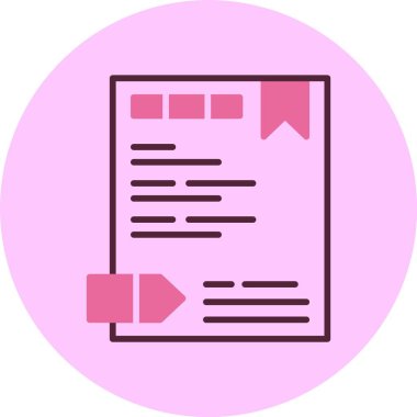 Pembe arkaplanda kanonik UR simgesi, vektör illüstrasyonu 