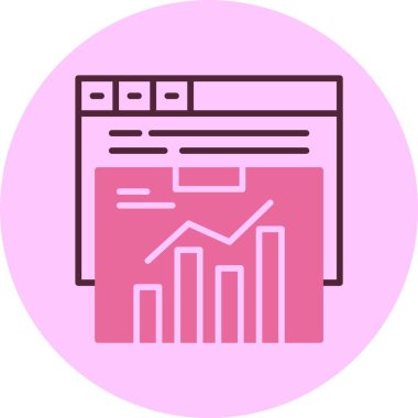 Ağ analiz grafiğini gösteren pembe simge