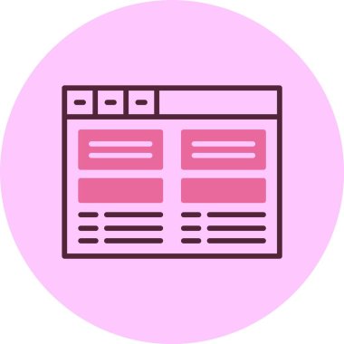 Dairesel arkaplana sahip pembe web tarayıcı simgesi