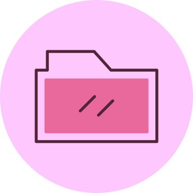 Açık pembe arkaplanda pembe dizin simgesi