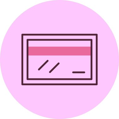 Pembe arka planda kredi kartı simgesi
