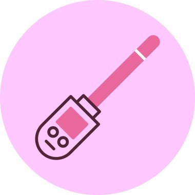 Açık arkaplanda pembe glikoz metre simgesi