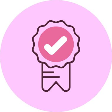 Rozet simgesi, vektör illüstrasyonu