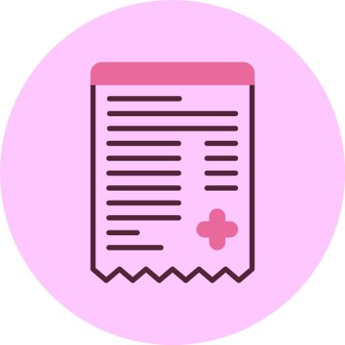 Pembe arkaplanda bir alıcı simgesi, vektör illüstrasyonu 