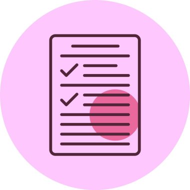 Kontrol listesi simgesi vektör illüstrasyonu