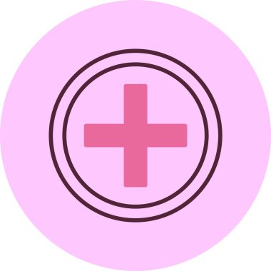 Pembe arkaplana simge ekle, vektör illüstrasyonu 