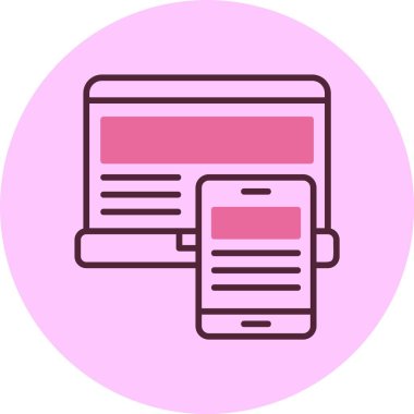 Web tasarımı ve mobil ikon vektör illüstrasyonu