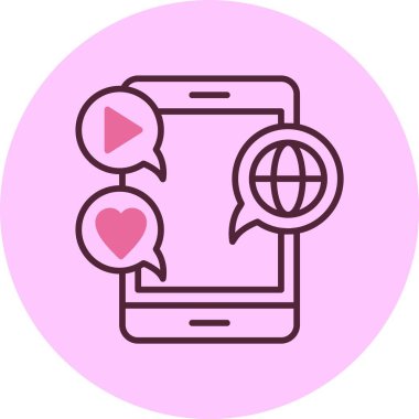 Akıllı telefon. Web simgesi basit illüstrasyon