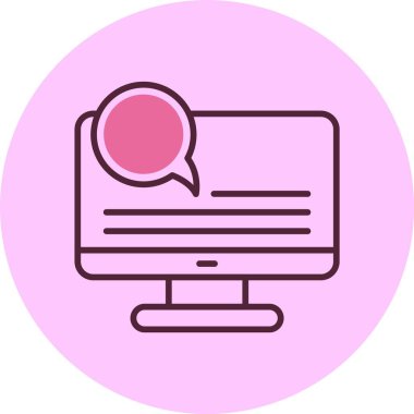 Konuş. Web simgesi basit illüstrasyon