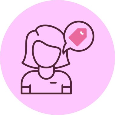 Etiketlenmiş simge, vektör basit illüstrasyon 