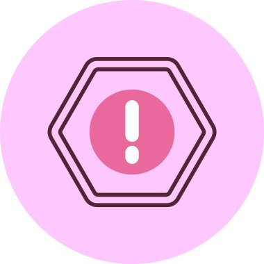 Ünlem simgesi, vektör basit illüstrasyon 