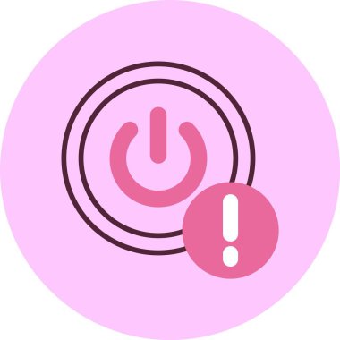 Güç simgesi, vektör basit illüstrasyon 