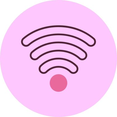 Kablosuz. Web simgesi basit illüstrasyon