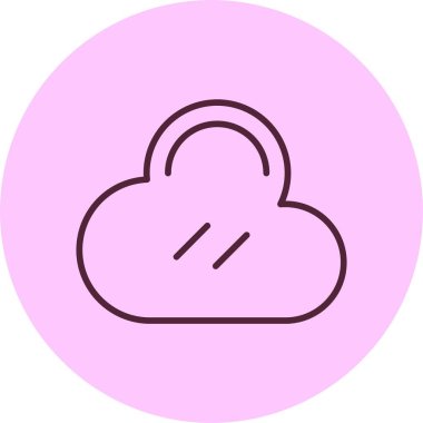 Bulut. Web simgesi basit illüstrasyon