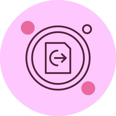 Dairesel tasarım ögelerine sahip dosya paylaşım simgesi