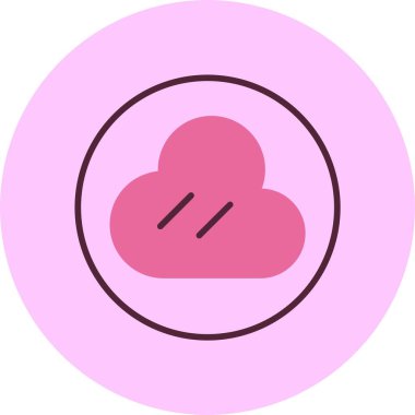 Bulut. Web simgesi basit illüstrasyon